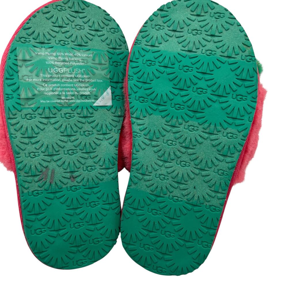 Ugg Toddlers Fluff Yeah Watermelon Stripe and Sunglasses Slides Slippers Size 9 - Picture 3 of 9